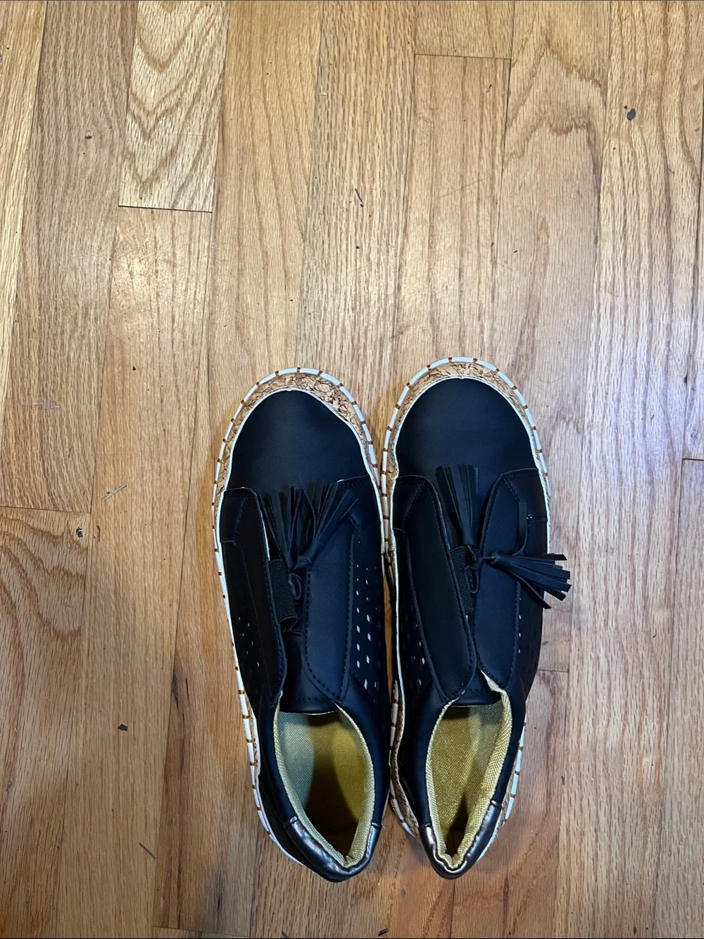 Women’s Black Slip-On Tassel Sneakers
